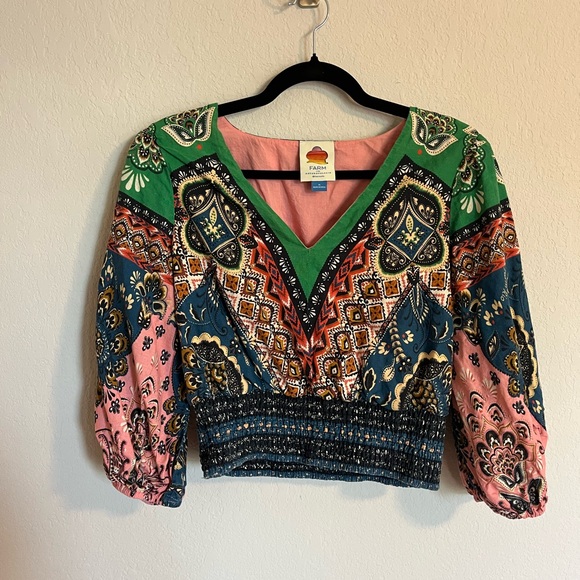 FARM Rio Multicolor Patchwork Blouse - Picture 4 of 6